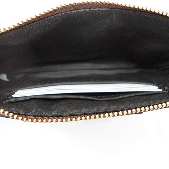 COACH Leather Wristlett~Khaki & Blue~F58035 - Picture 3 of 4